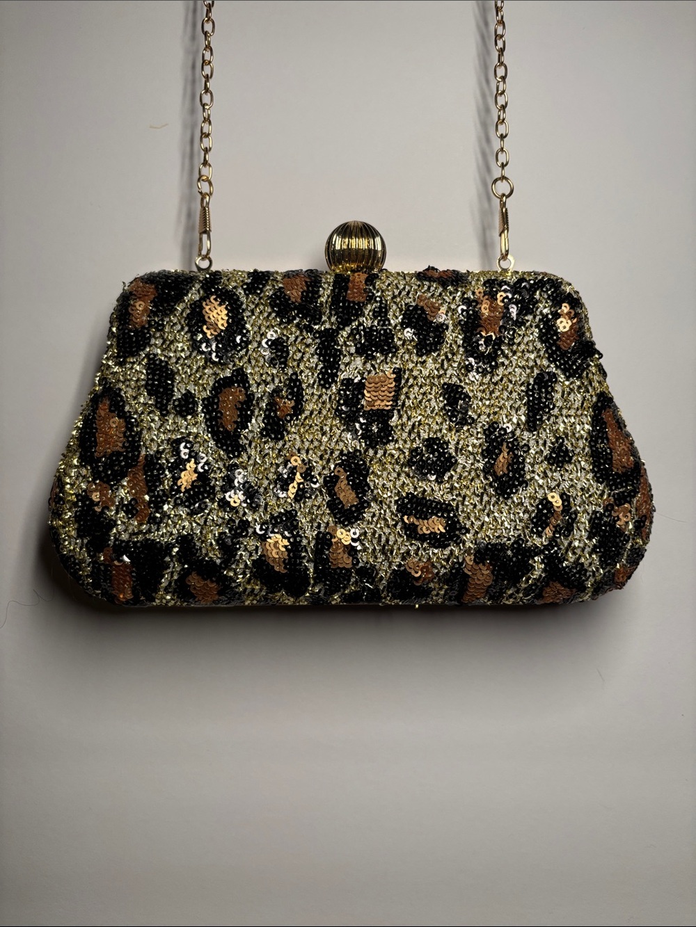 Leopard Print Evening Clutch